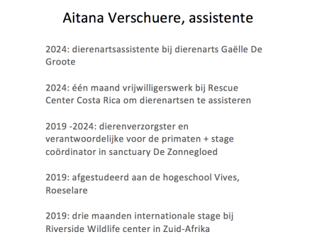 Wie is de assistente?
